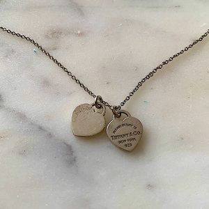 Tiffany & Co. Double Heart Mini Pendant Necklace